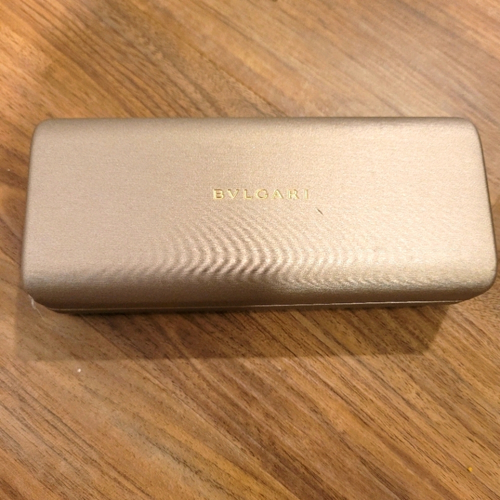 Bvgari metallic reading glasses case